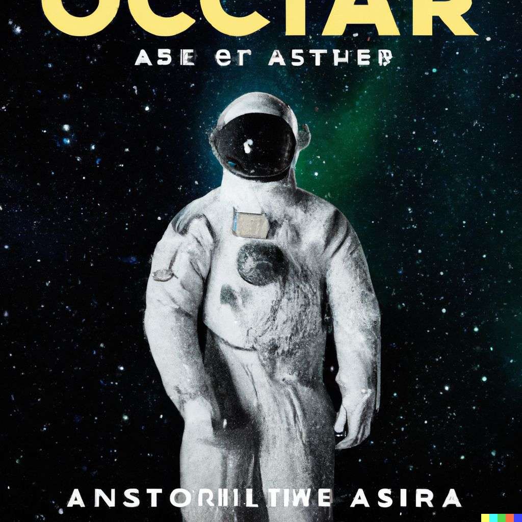 an astronaut, promotional poster for an Oscar-winning movie
